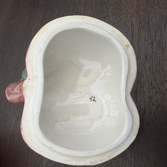 Vietri Apple Trinket Box Covered Dish w/ Lid Made In Italy Hand Painted Numbered - Picture 13 of 16